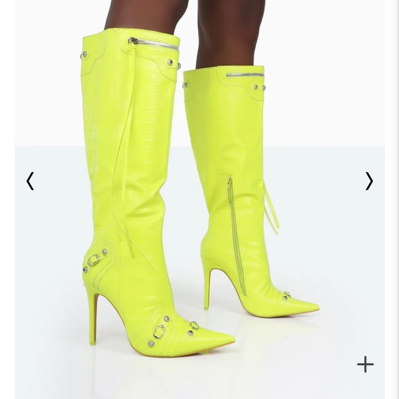 Lime Green Boots - Picture 1 of 1